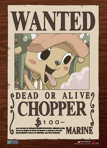 ONE PIECE - WANTED POSTERS CHOPPER WALL SCROLL