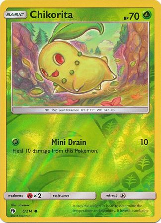 Chikorita 6/214 REVERSE FOIL COMMON