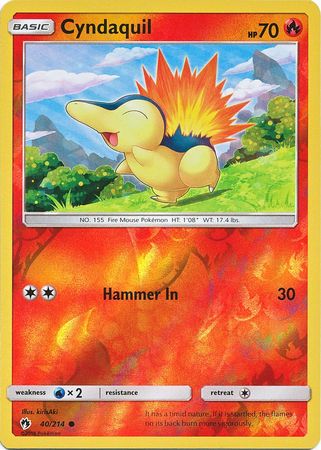 Cyndaquil 40/214 COMMON REVERSE FOIL
