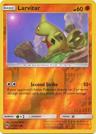 Larvitar 115/214 COMMON REVERSE FOIL