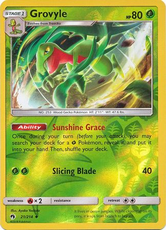 Grovyle 21/214 UNCOMMON REVERSE FOIL