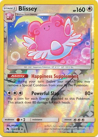 Blissey 153/214 RARE REVERSE FOIL