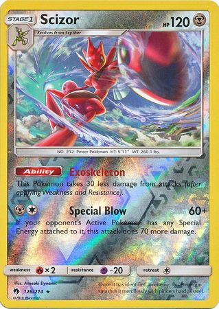 Scizor 126/214 RARE REVERSE FOIL