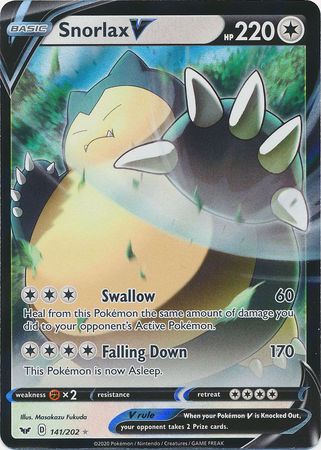 Snorlax V - 141/202 - Ultra Rare