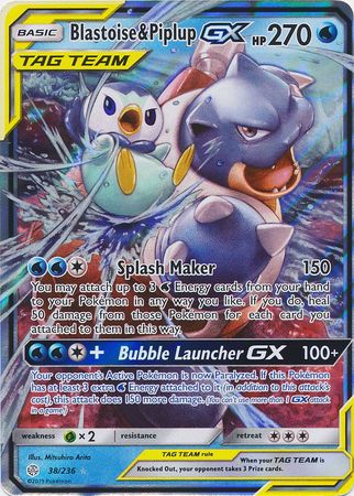 Blastoise & Piplup 38/236 GX RARE