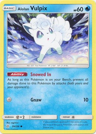 Alolan Vulpix 39/236 COMMON