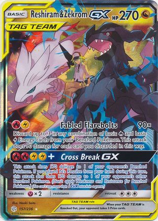 Reshiram & Zekrom 157/236 GX RARE
