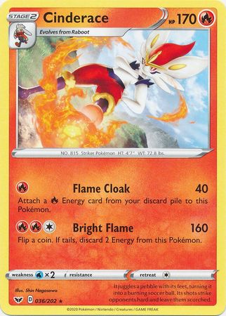 Cinderace - 36/202 - Rare