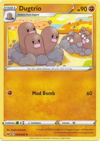 Dugtrio - 93/202 - Uncommon