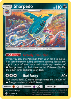 Sharpedo 111/214 RARE