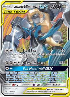 Lucario & Melmetal 120/214 GX HOLO