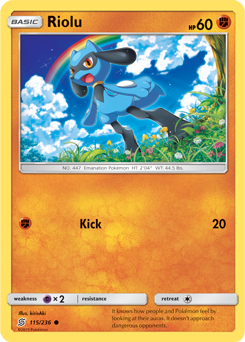 Riolu 115/236 pokemon cards 