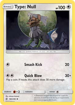 Type: Null 183/236 pokemon cards 