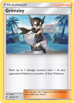 Grimsley 199/236 pokemon cards 