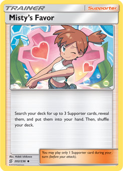 Misty's Favor 202/236 Pokemon cards 