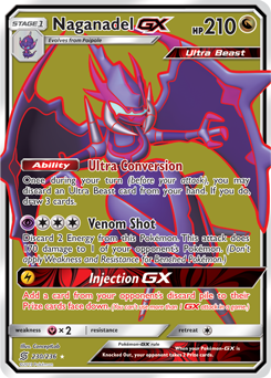 Naganadel GX 230/236 FULL ART FOIL RARE