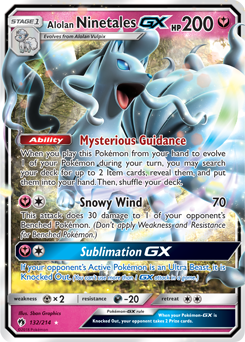 Alolan Ninteails GX 132/214 FULL ART FOIL RARE