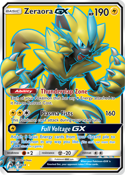 Zeraora GX 201/214 FULL ART FOIL RARE