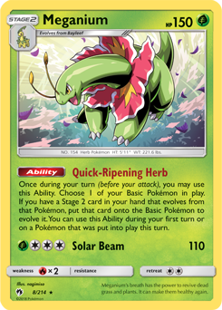 Meganium 8/214 RARE FOIL