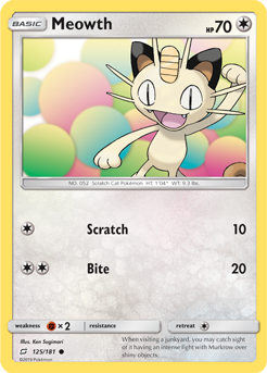 Meowth 125/181 COMMON