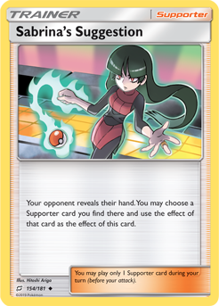 Pokemon cards Sabrina's suggestion 