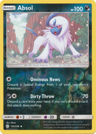 Absol 133/236 REVERSE HOLO UNCOMMON