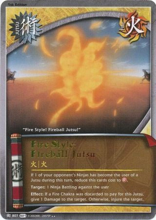 Fire Style: Firebal Jutsu 801 Rare