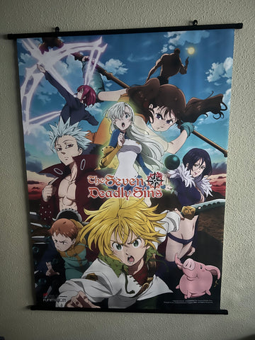 The Seven Deadly Sins S3 Key Art Wall Scroll