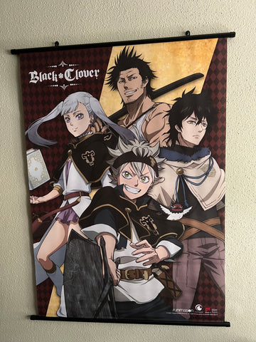 Black Clover Group Wall Scroll
