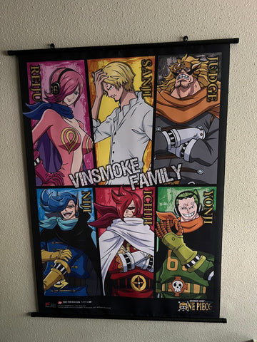 One Piece Vinsmoke Family Wall Scroll