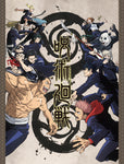 JUJUTSU KAISEN- BATTLE KEY ART THROW BLANKET 46 x 60