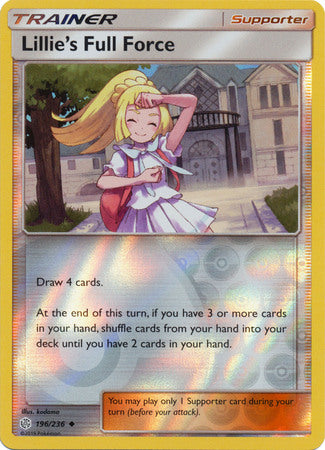 Lillie's Full Force 196/236 REVERSE HOLO UNCOMMON