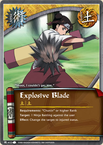 Explosive Blade naruto card 