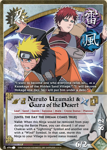 Naruto Uzumaki & Gaara of the Desert 494 SUPER RARE