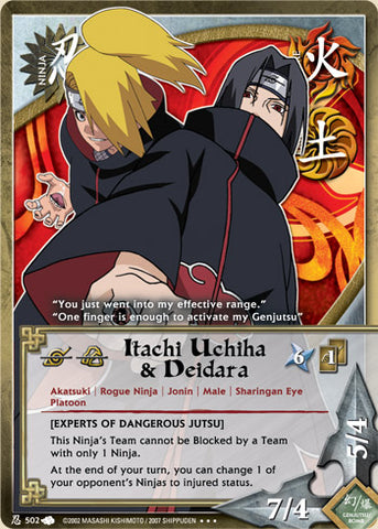 Itachi Uchiha & Deidara 502 SUPER RARE