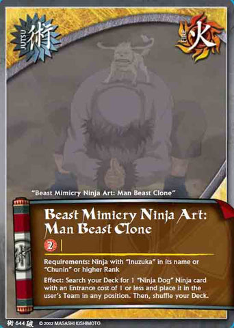 Beast Mimicry Ninja Art: Man Beast Clone 644 COMMON