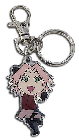Sakura metal keychain