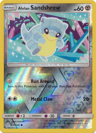 Alolan Sandshrew 137/236 REVERSE HOLO COMMON