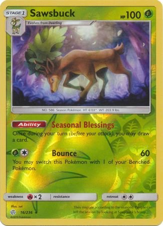 Sawsbuck 16/236 REVERSE HOLO RARE